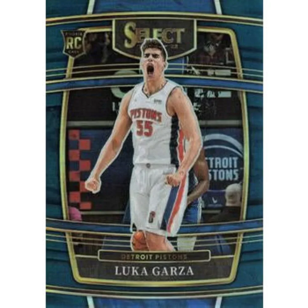 2021-22 Panini Select Luka Garza Rookies Blue Prizm 22 Detroit Pistons